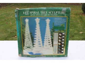 6 Foot Spiral Tree Sculpture 8 Function Multi Colored Lighted Yard Decoration