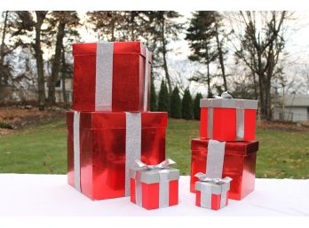 Set Of 6 Stackable Gift Boxes 12' X 12' And Reduces Down 3' X 3' - Lot #2