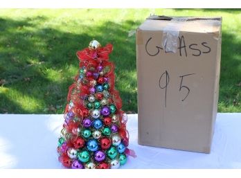 Decorative Glass Ornament Tree With Box Stands 20'Tall