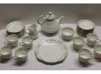 Vintage Royal Tara Fine China Tea Set - Little Shamrocks Pattern