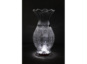 Beautiful Vintage Violetta 24% Lead Crystal Vase - Made In Poland
