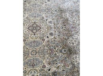 A Vintage Hand Knotted 100  Wool Area Rug - 14 Feet X 10 Feet