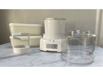 Cuisinart Ice Cream Maker With 2 Cold Bowls & 2 Tovolo Ice Cream Containers