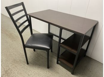 Laminate & Metal Desk  With Chair - 42'l X 24'd X 30'h