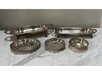 Lot Of Silver-plate Items - One Tiffany Silver Plate Small Dish