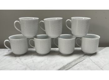 Pillivuyt Porcelaine 7 Mugs Made In France - Purchased William Sonoma