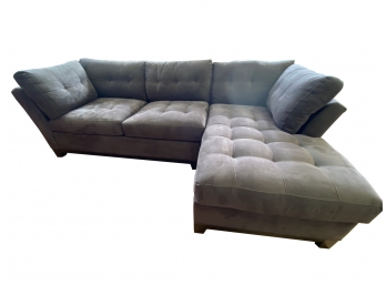 Cindy Crawford Home Sectional Tufted Cushions & Back RAF Chaise -