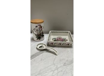 Trio Of Portmeirion Botanic Gardens Kitchen Items - Susan Williams-Ellis Design