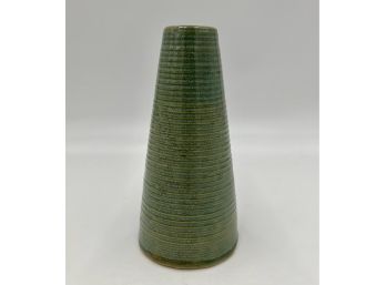 Beautiful Hand Made Ceramic Vase In Interesting Conical Shape