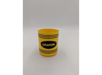 Vintage Plastic Crayola Crayon Yellow Mug With Handle