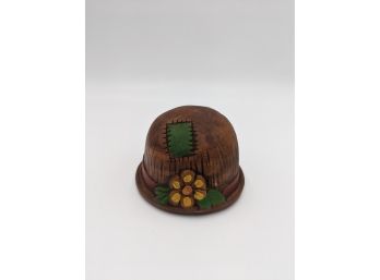 Vintage Ceramic Pottery Hat Pot