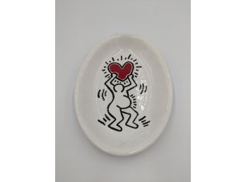 Vintage Keith Haring Pregnancy Inspired Ceramic Platter Plate