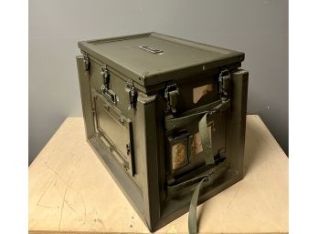 RARE - Vintage US Army Signal Corps Motorola Radio Receiver Case W/ Western Electric Headset