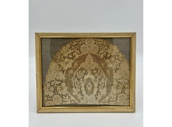 Gorgeous Framed Vintage Doily (10in X 8in)