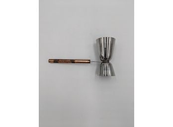 Stainless Steel Double Jigger With Copper Handle Barware