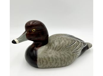 Beautiful Vintage Hand Painted 12 Wooden Duck Decoy