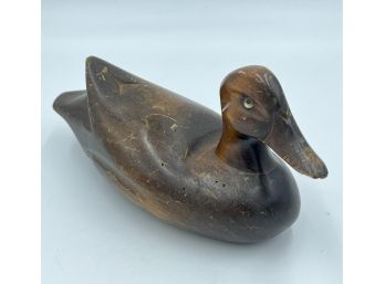 Vintage Small, Smooth Wooden Duck Decoy