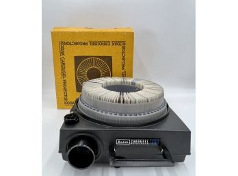 Vintage Kodak Carousel Projector Model 760H W/ Remote & 140 Slide Tray Including Slides