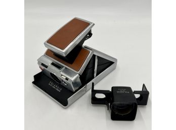 RARE Polaroid SX-70 Alpha 1 Land Camera W/ Leather Case And Tele 1.5 Telephoto Lens (worth Over $300)