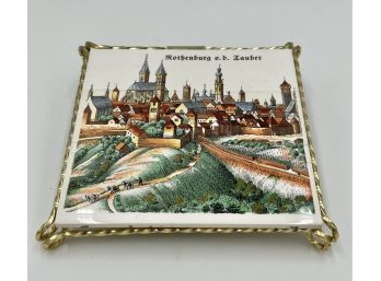 Vintage Trivet Of Rothenburg Ob Der Tauber - Medieval German Town In Northern Bavaria