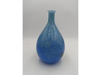 Beautiful Hand Blown Blue Glass Vase