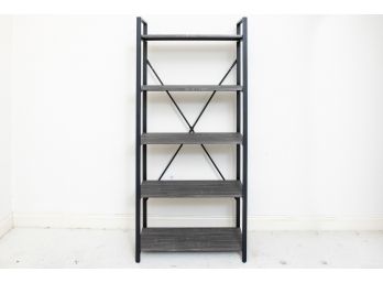 Iron Industrial Cross-Bar Shelf