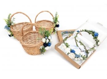 Flower Girl Baskets And Headbands