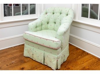 Tufted Floral Club Chair