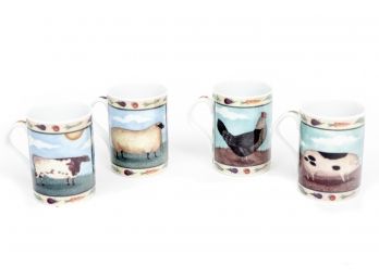 Farm Animals Inhesion Fine Porcelain 3' Mugs