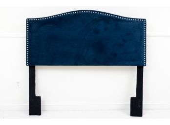 (2) Full Size Navy Blue Modern Headboard