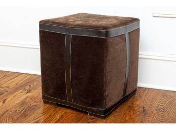 Victoria Hagan Mercer Velvet Ottoman