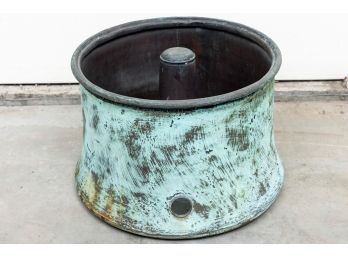 Steel Patina Outdoor Hose Drum