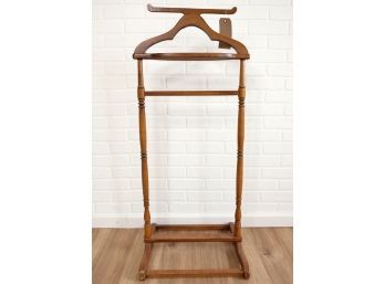 Wooden Valet Stand With Tie Bar