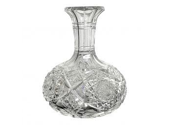 American Brilliant Cut Crystal Decanter Vase