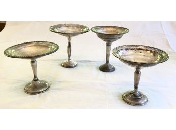 Set 4 Weighted Sterling Silver .925 Goblets