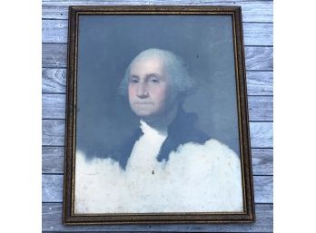 Vintage Gilbert Stuart Unfinished George Washington Portrait Print