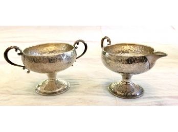 Pair Sterling Silver .925 Hammered Cups With Maker's Mark