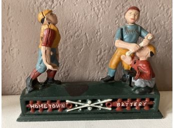 Cast Iron Baseball Bank