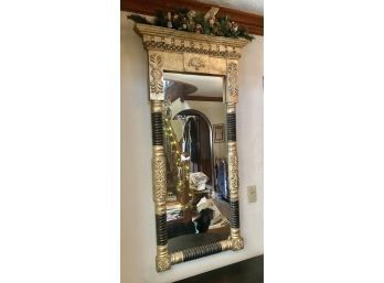 One Of Two Tall Black With Gold Bombay Mirrors - See Matching Table Lot 9 And 12