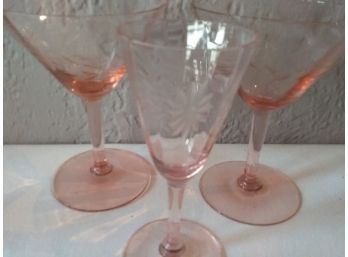 Beautiful Pink Depression Glasses