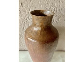 Hechoen Hammered Metal  Vase Mexico