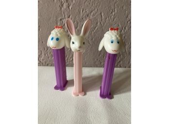 2 Lambs And A Bunny PEZ Dispensers