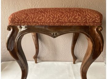 Fabric Covered Stool With Nice Curved