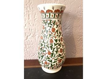 Glazed Vase With Flowers