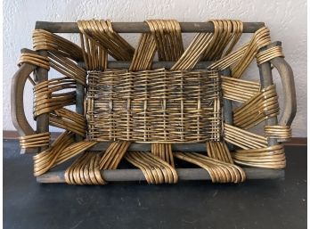 Beautiful Woven Basket Heavy Weave Large And Sturdy