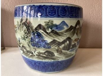 Hand Painted Asian Pot Stamped On Bottom