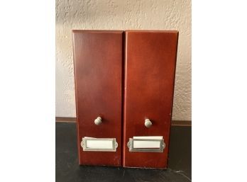 Pair Of Desk Top File Bins For Folders Of Papers