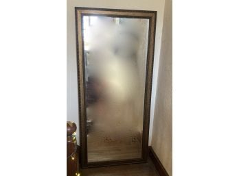 Framed Large Mirror With Beveled Glass