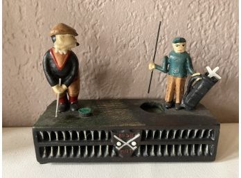 Cast Iron Golfers Bank