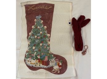 Strictly Christmas Hand Painted Needlepoint Stocking